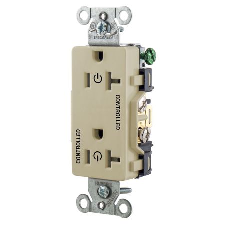 HUBBELL WIRING DEVICE-KELLEMS Commercial Specification Grade Duplex Receptacles for Controlled Applicatoins DR20C2I
